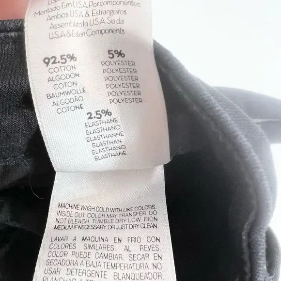 Mother Looker Ankle Fray Guilty Glitter Racer Jeans Womens 29 Black Frayed Hem - Picture 7 of 14